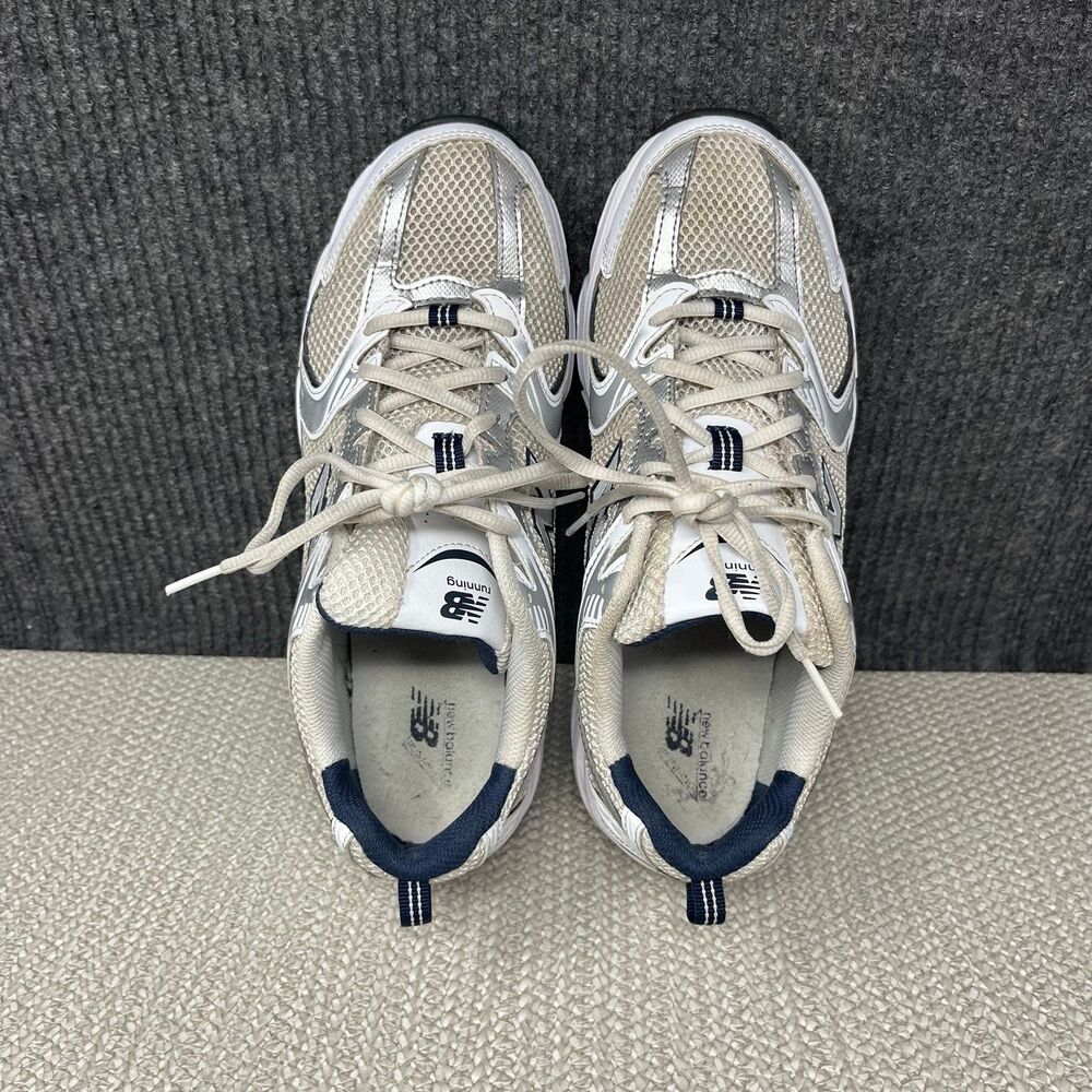 New Balance 530 White Silver Navy Athletic Shoes Mens 8.5 / Womens 10 MR530SG - Picture 7 of 8
